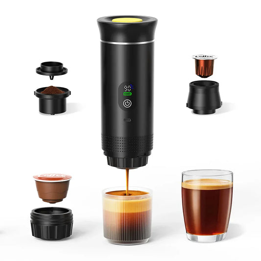 webp, kahve makinesi espresso demliyor, kahve köpüklü gözüküyor,berrak bir kahve.